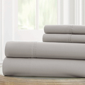 Modern Threads 1800 Series 100 gsm Solid microfiber 4 pc sheet set Gray Queen 10100MFS-GRY-QN